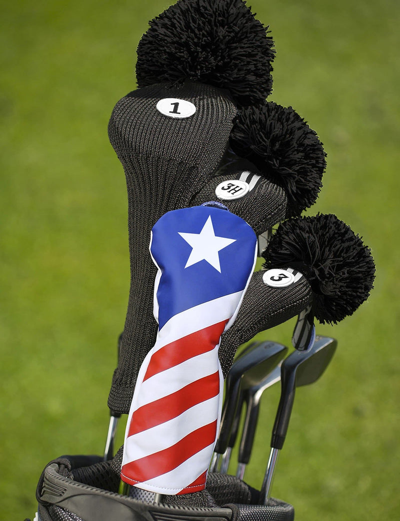 IZZO Golf USA Hybrid Headcover Patriotic Set