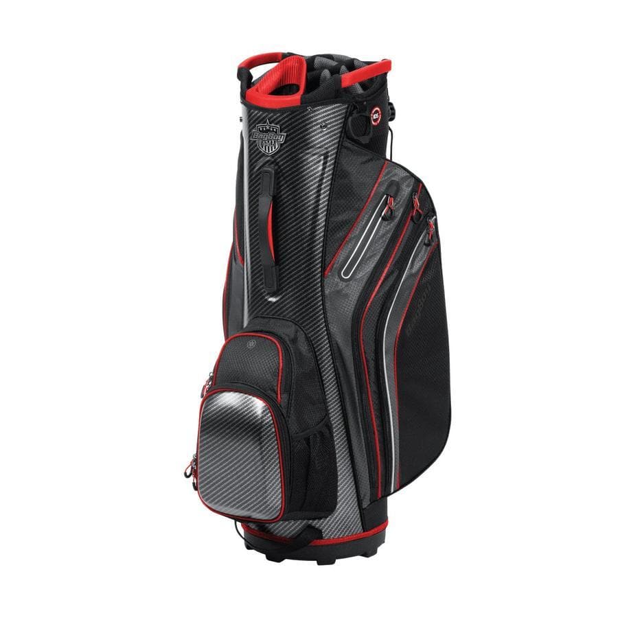 Bag Boy Shield Cart Bag: Carbon Fiber/Black/Red